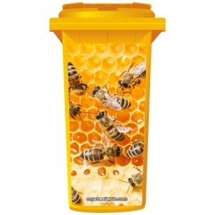 Bees In Honey Wheelie Bin Sticker Panel